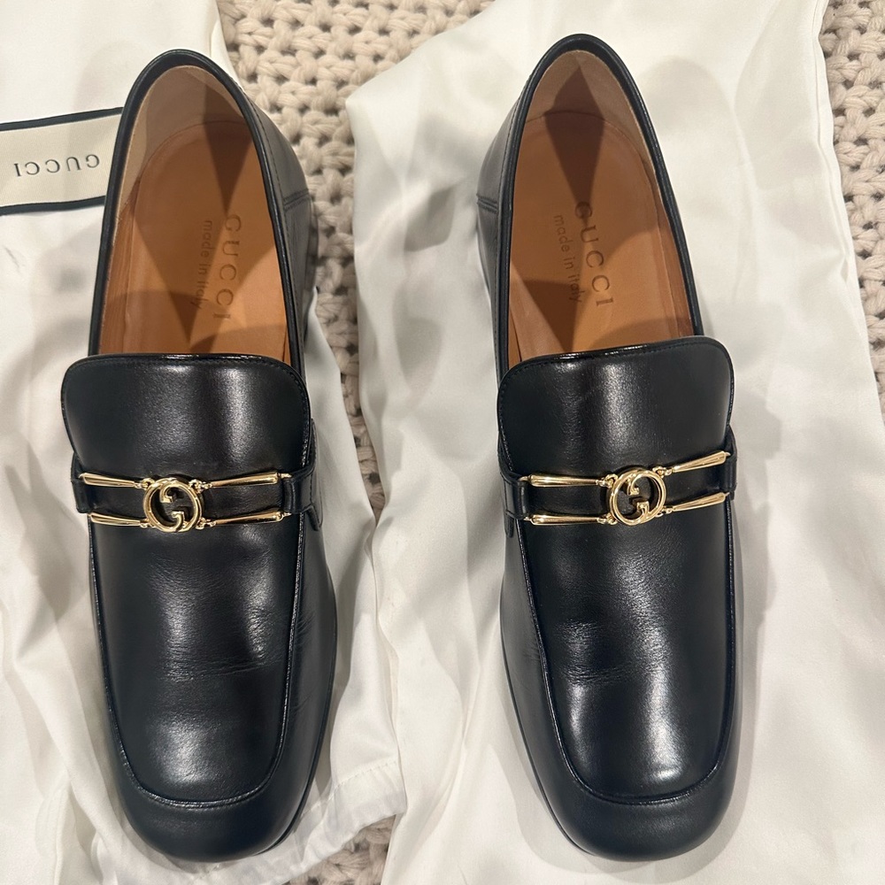 Brand new Gucci men’s black dress shoes (loafer)